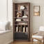 Bibliothèque de 78,7 po avec 2 tiroirs et 9 cubes de rangement ouverts, bibliothèques modernes en bois pour le bureau personnel, le salon et le bureau
