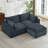 Cloud Boneless Loveseat Sofa, Modern Modular Sectional For Living Room, Oversized Comfort And Style-1397685748