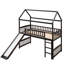 Lit mezzanine simple avec glissoire, - offre une aire de jeu confortable qui répond à vos besoins d'espace-487231058