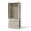 77.1'' H Linen-Textured 2-Door Armoire With 3 Drawers
