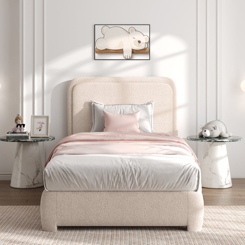 Bensu Boucle Upholstered Platform Bed | Stylish Comfort