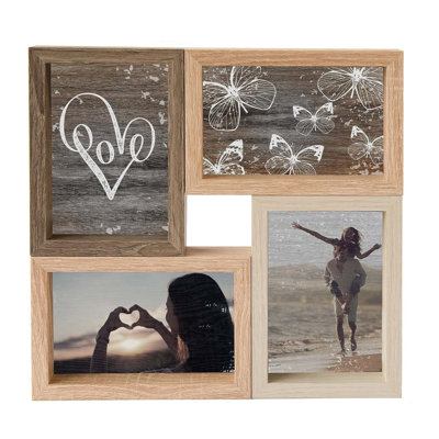 Amesti Brown Solid Wood Picture Frame with Mat