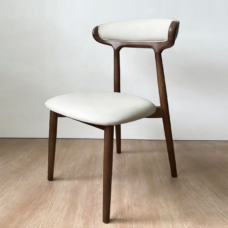 Chaise d'appoint à lattes blanches (ensemble de 2)