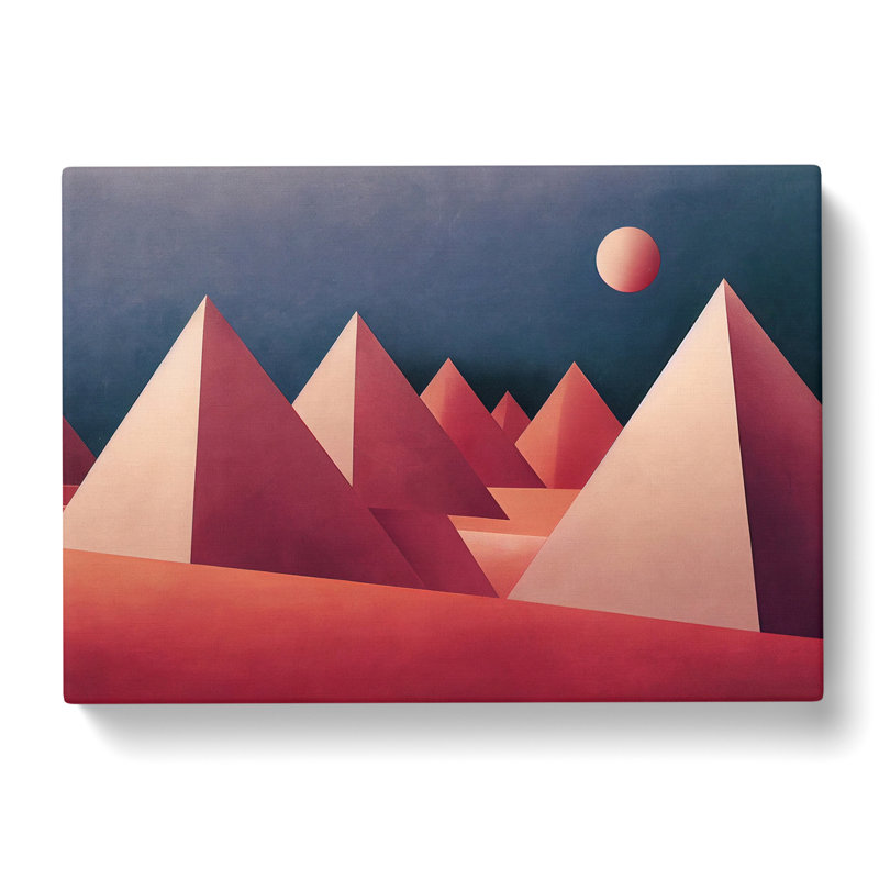 Lively Pyramids Abstract - Wrapped Canvas, 40cm H x 60cm W x 3cm D