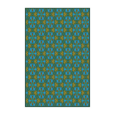 Tapis à motifs vert / brun