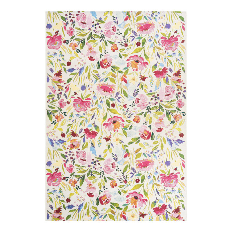 Beachcrest Home Firman Floral Rug & Reviews | Wayfair