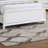 Bedroom Eastern King Size Bed 3pc Set 2x Nightstands Pearl White LED Lights Furniture Textured Panel HB FB Wood