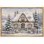 «Christmas Cottage Snowy House», art du salon, impression sur toile encadrée-132862961-132862962