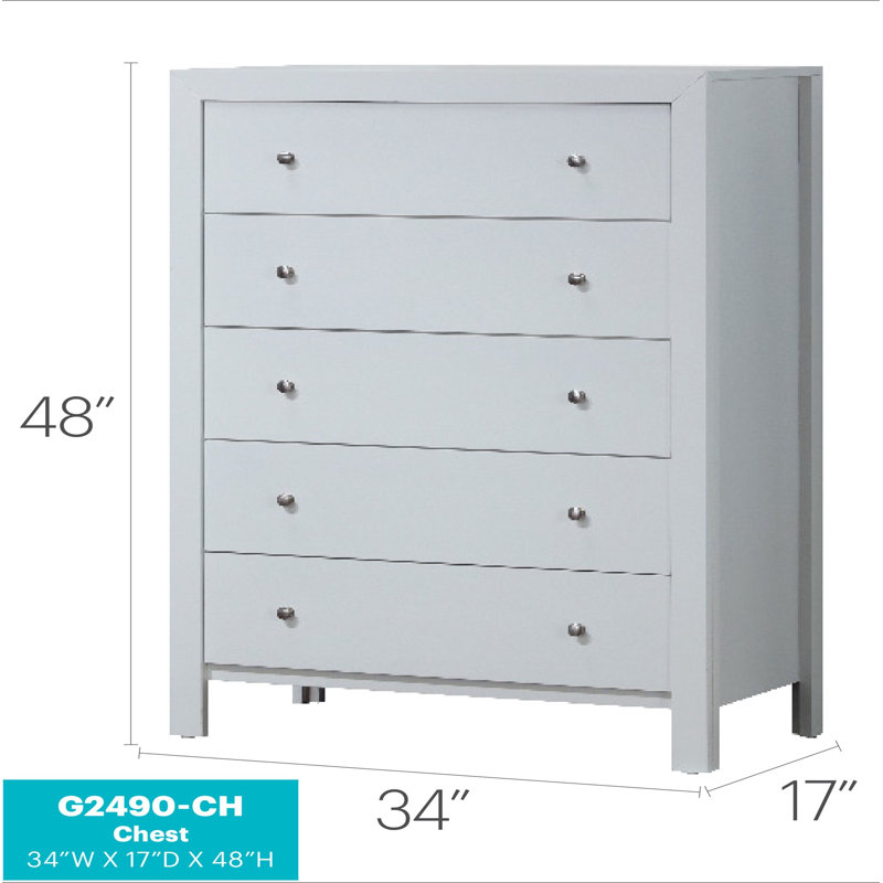 Commode Burlington G2490-CH, Blanc