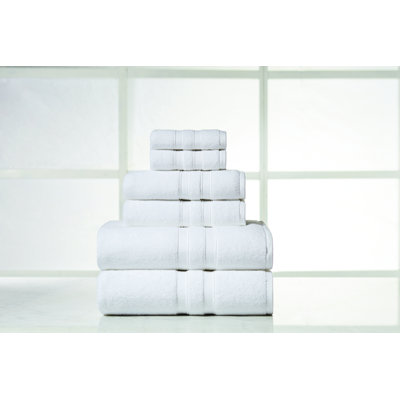 JA 6 Piece Egyptian-Like Cotton Towel Set | Machine Wash Cold (Wash Before First Use) | Egyptian-Like Cotton