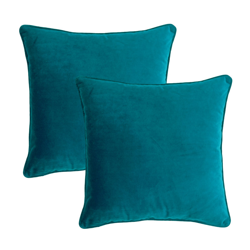 Coussin en velours Elite, H 20 po x l 20 po, Vert
