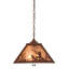 Luminaire suspendu conique unique 2 lumières Quail Hunter avec chien