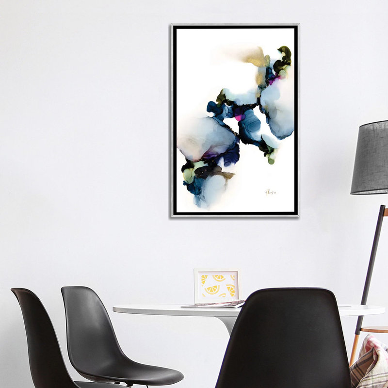 " Distant Spaces " by Julian Spencer, No Mat, 40" H x 26" W x 1.5" D, Silver Framed