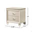 2 Drawers Nightstand With Acrylic Legs