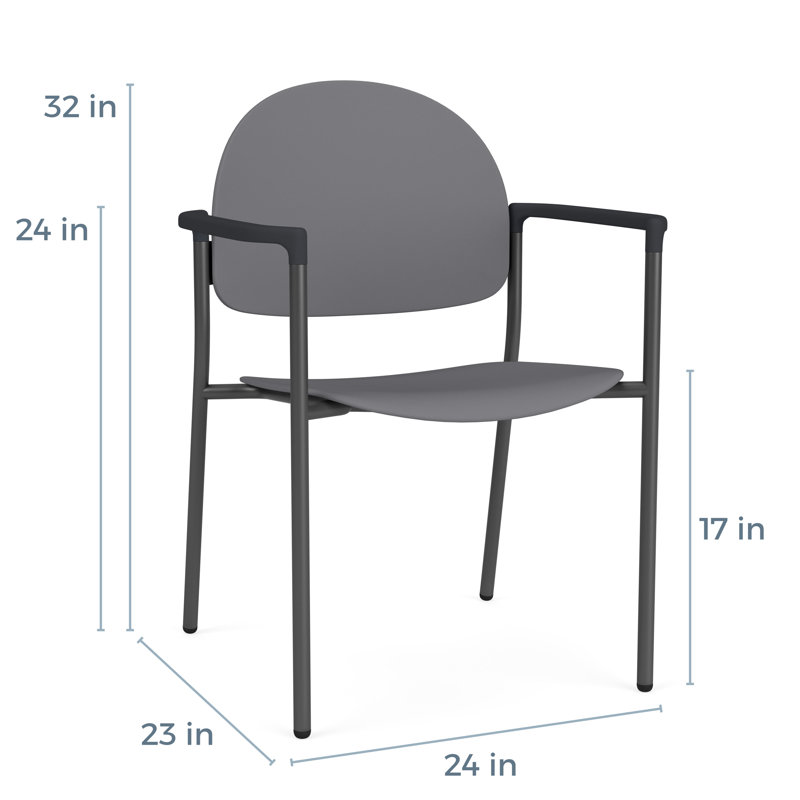 Chaise d'invité Chat Chat, Noir, Poly silex gris