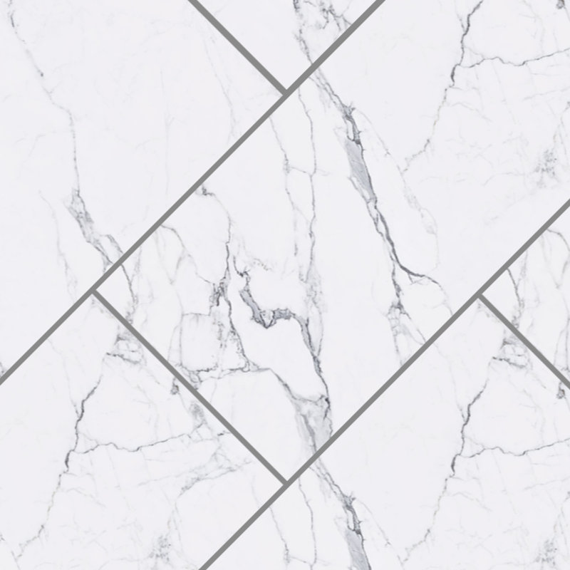 Statuarietto 12" x 24" Marble Statuario Look Spanish Tile, Polished