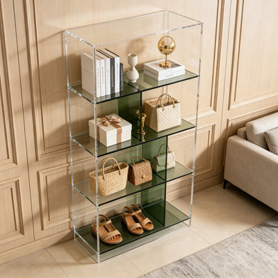 Acrylic multi-purpose multi-layer bookcase