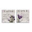 «Love Faith», tulipe mauve, sur toile tendue-2131058013
