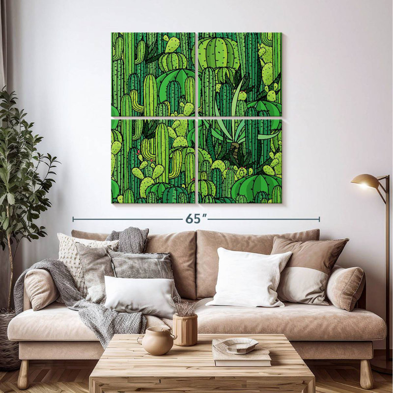 Motif de cactus vert Harnek