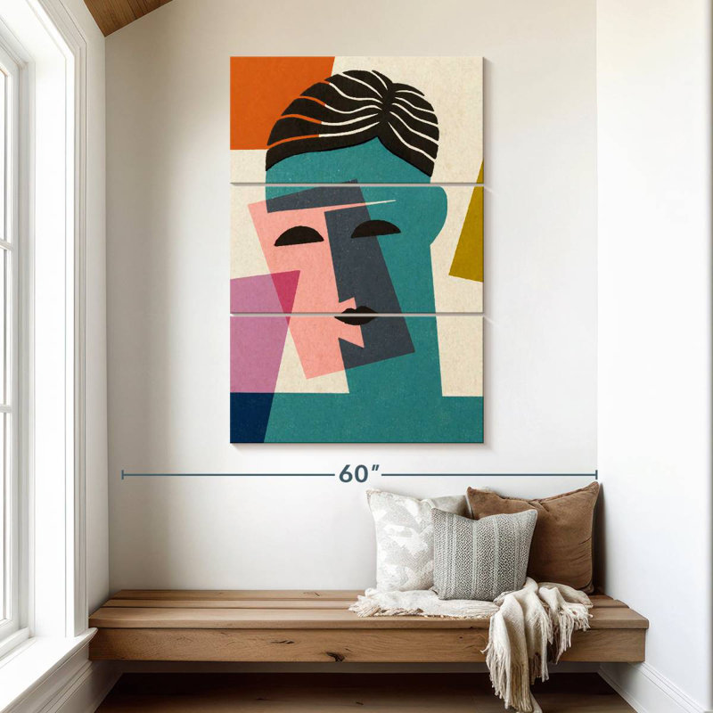 Portrait d'un homme abstrait Leisha, H 50 po x l 32 po