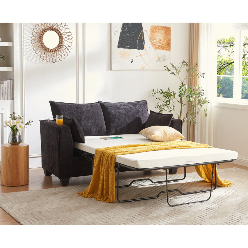 Pull Out Sofa Bed, Black