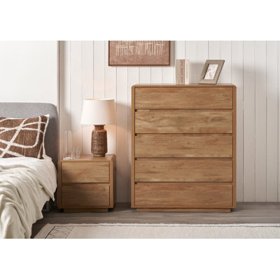 Eversley 50cm W Manufactured Wood Bedside Table