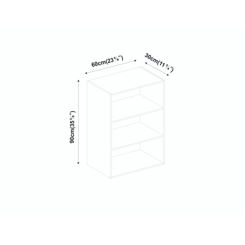 Tahura 90cm H x 60cm W Solid Wood Ladder Bookcase, White