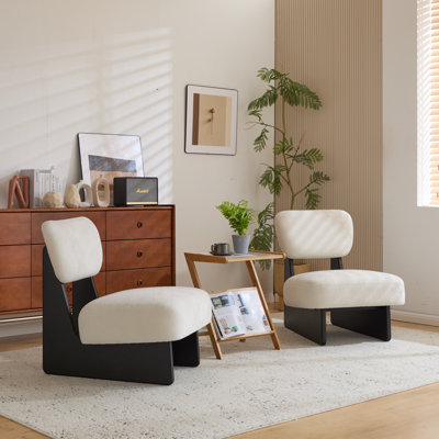 Chaises d'appoint rembourrées en tissu Vierra
