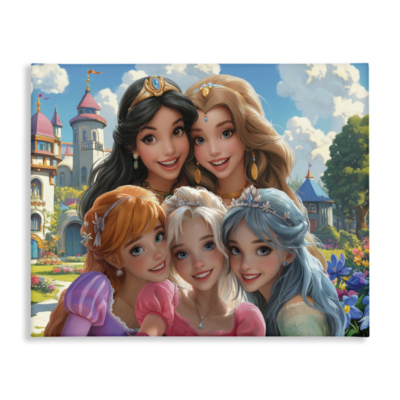  Art mural sur toile Princess Selfie par Castle, H 36 po x l 48 po