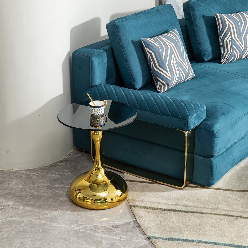 Living Room Small Coffee Table Bed Table Table side table, Gold