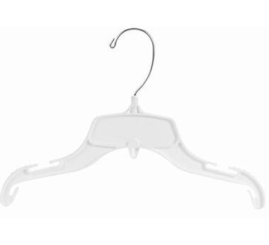 Break Resistant Clear Plastic Top Hanger for Dress/Shirt/Sweater