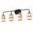 Black and Brass Crystal Bathroom Vanity Light with Clear Crystal Shades for Bathroom-856079134