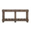Table d'entrée Vintage - Bois de sapin massif avec grain naturel, rivet en métal et planche-1039339155