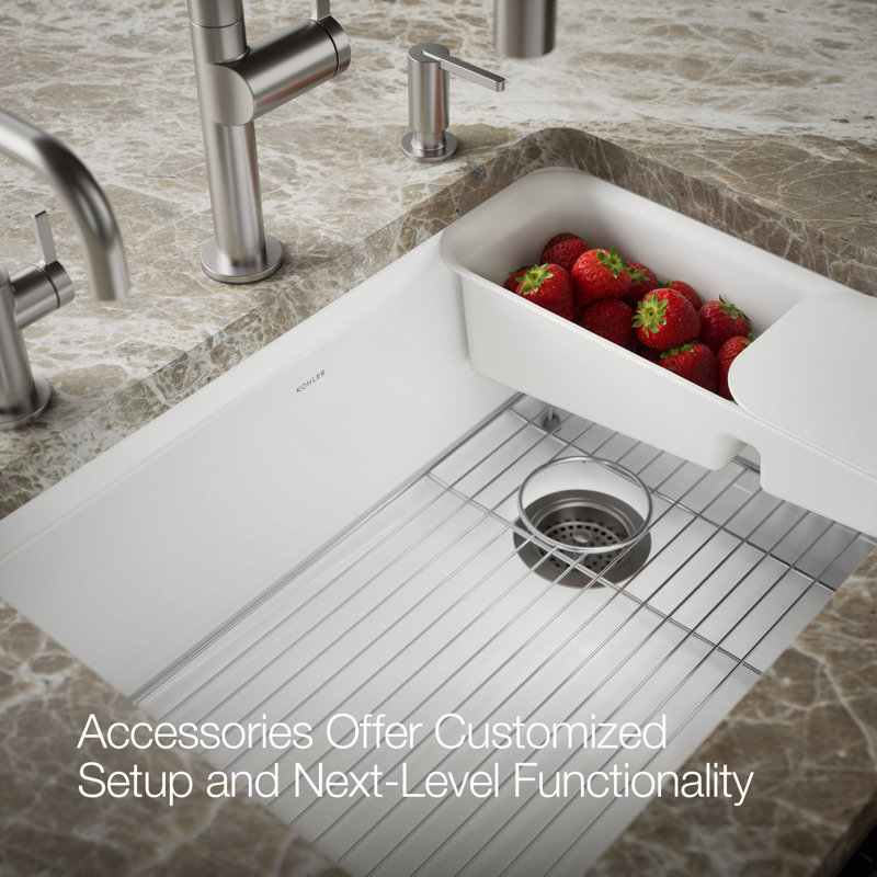 Riverby® 27"L x 22"W Kitchen Sink, White