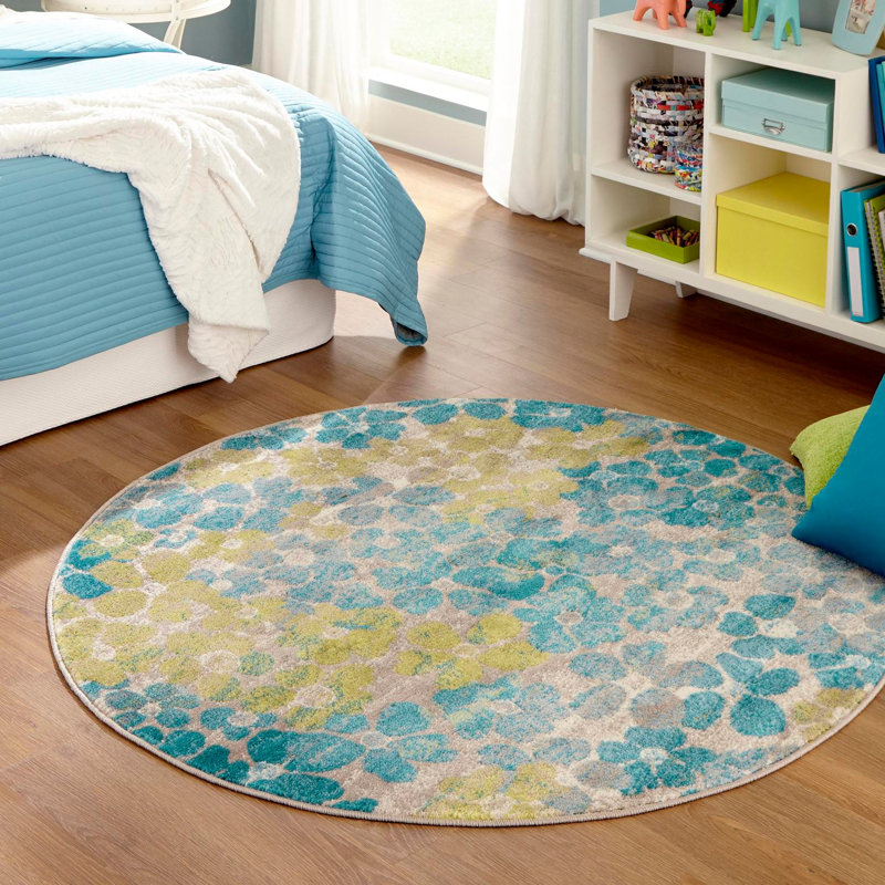Analiese Floral Indoor Rug, Round 5'3"