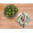 Tyson Pines Botanical Reversible Green Watercolor 20" X 20" Machine Washable Dinner Cloth Napkin Set Of 6