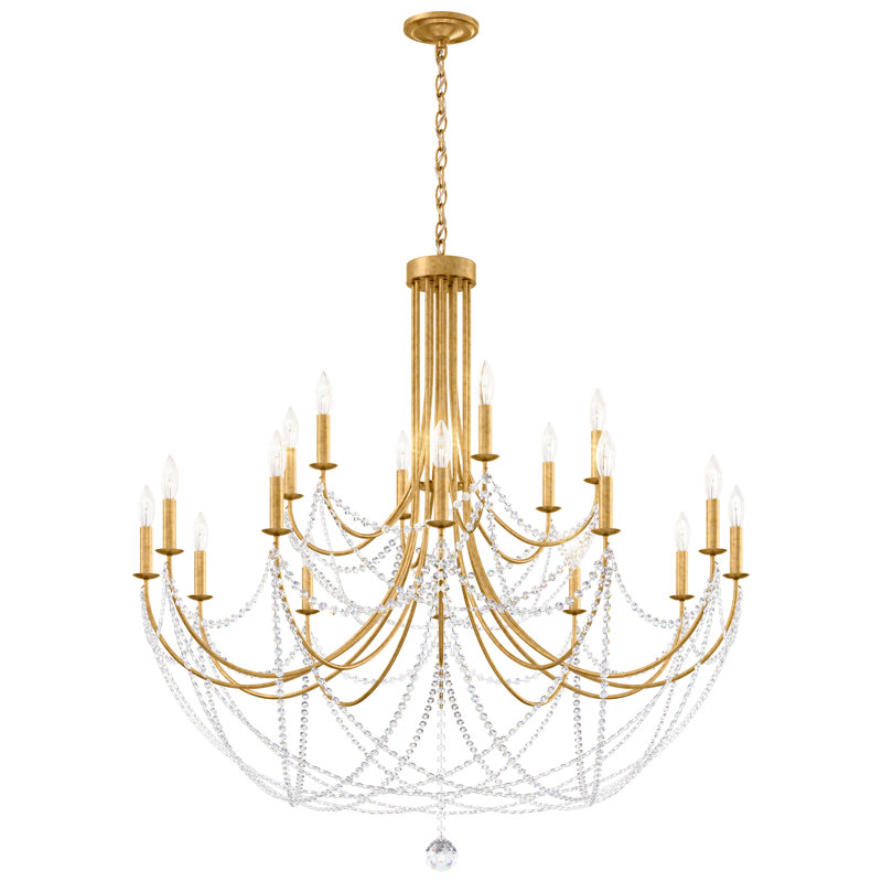 Verdana 18 - Light Chandelier, Heirloom Gold