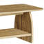 Table basse de 47 pouces avec rangement en MDF rond moderne double couche rectangulaire avec fonction de rangement Design de coin arrondi convenant au salon-1696618101