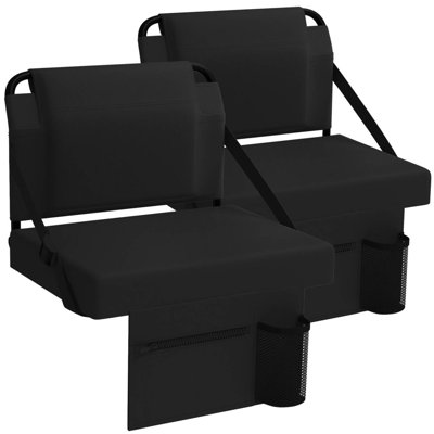 Sièges de stade avec support pour le dos 1Pack Fauteuils de gradins réglables avec dossier et siège à gradins avec porte-gobelet, poignée de transport et bandoulière pour les événements sportifs en plein air, pique-niques