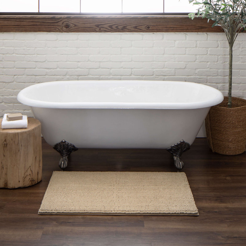 Tapis pour salle de bain Wagnon, L 20 po x L 34 po, Origan