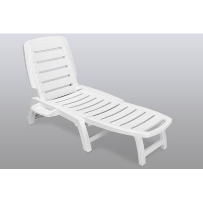 Cottage 3 Position Sun Chair - Lounger With Wheels - White by Grand Soleil