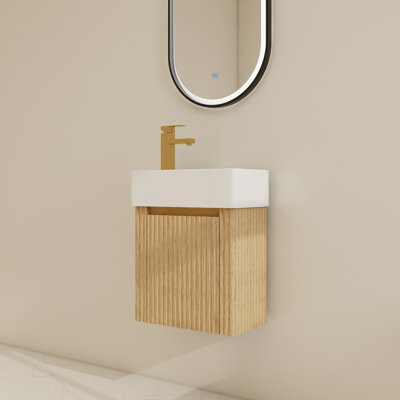 Ensemble de meuble-lavabo simple 18 po avec lavabo en céramique