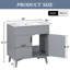 Meuble-lavabo simple 30 po avec plateau en bois manufacturé Hinderk