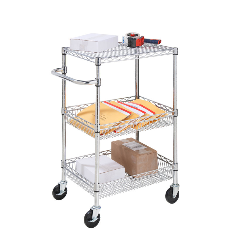 Alkurhah 40'' H Utility Cart with Wheels