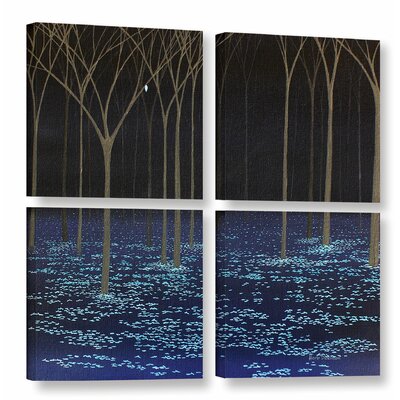 Night Forest 4 Piece Graphic Art on Wrapped Canvas Set -  Red Barrel StudioÂ®, RBRS2297 39390831