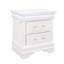 Table de chevet spacieuse blanche avec DEL - 2 tiroirs en bois massif + armoire