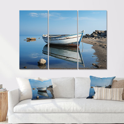 Boat Scenery At The Lake I - Coastal Boat Wall Art Print Set