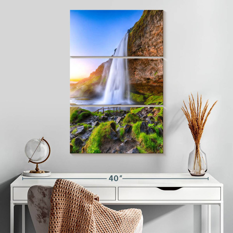 Kerrick Islandais Seljalandsfoss Falls, H 32 po x l 20 po