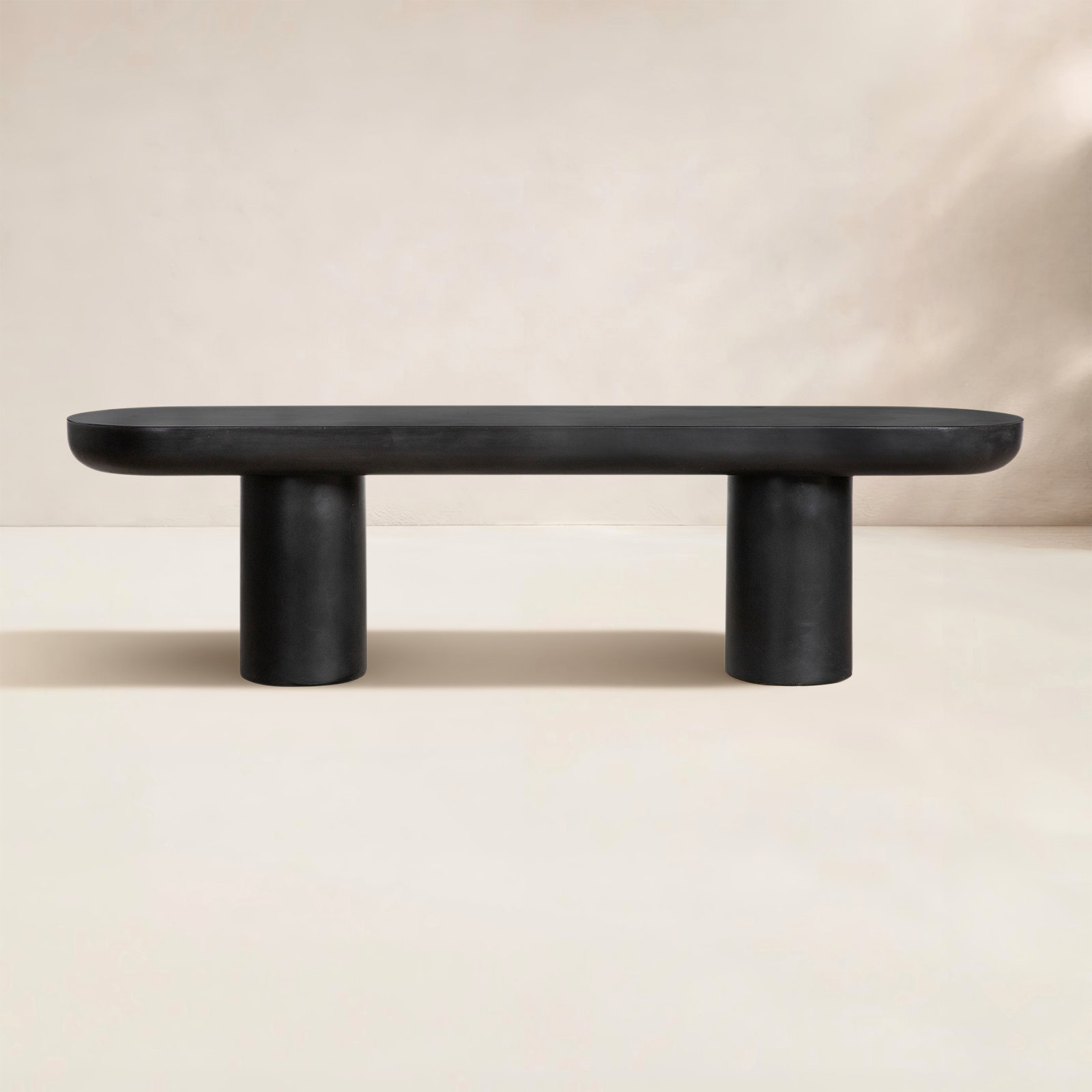 Ansel 68" Garden Bench, Black, 18.5"H x 68.0"W x 18.5"D