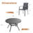 4-Person Patio Dining Set with Round Dining Table and 4 Stackable PVC-coated polyester Armrest Chairs-1749207974